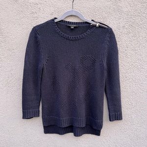 Ann Taylor Navy summer sweater with Anchor- size S